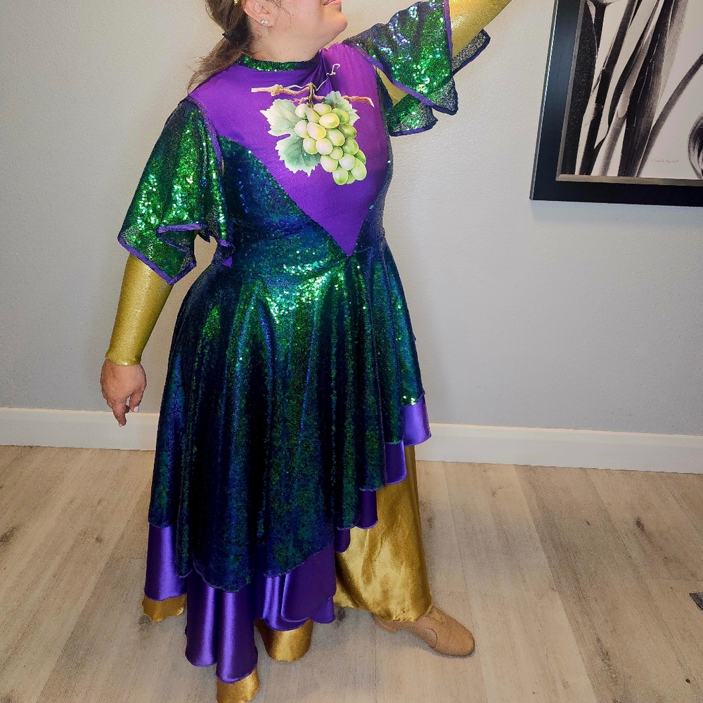 VESTUARIO DE danza Efod morado y oro Kids Grape Costume - Purple and Gold